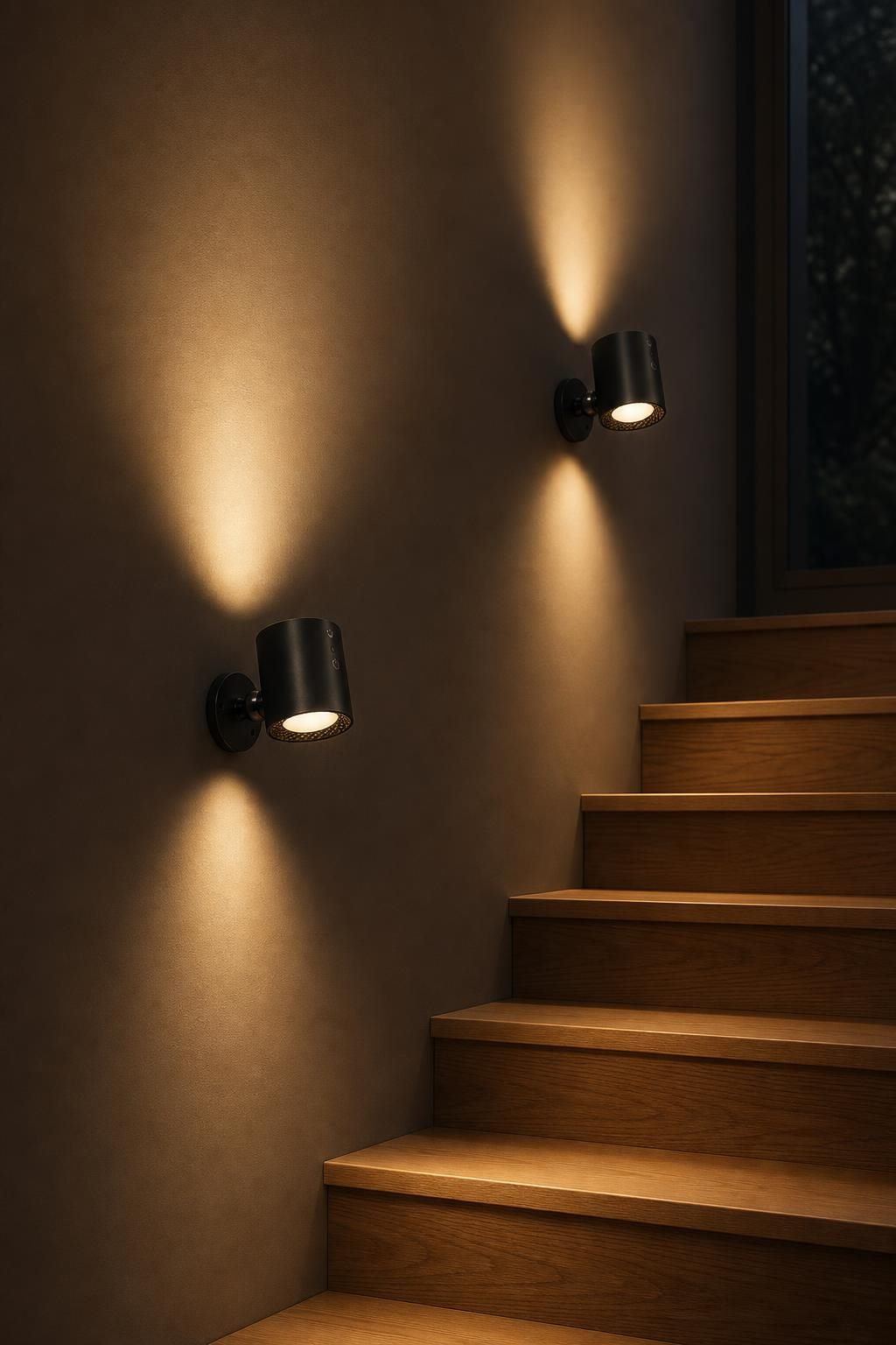 Lámpara de pared iluminando un rincón de casa